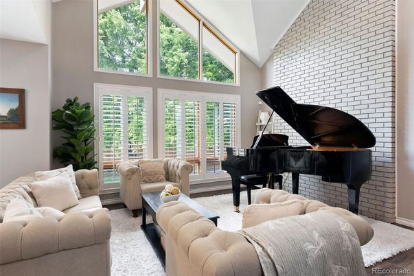 Interior, Living room, Piano, Stone Walls