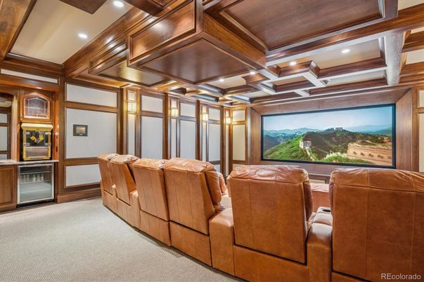 Home Theatre Room, Interior, Projection Screen, Recessed Lighting, Theatre Room