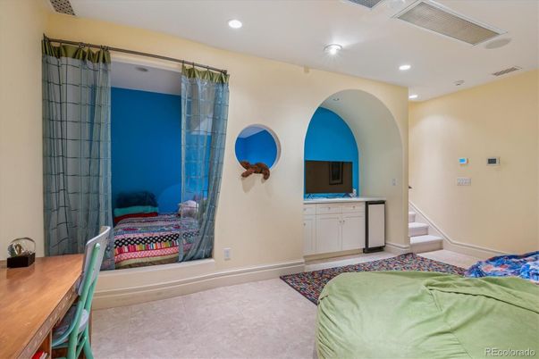 Bedroom, Interior, Recessed Lighting