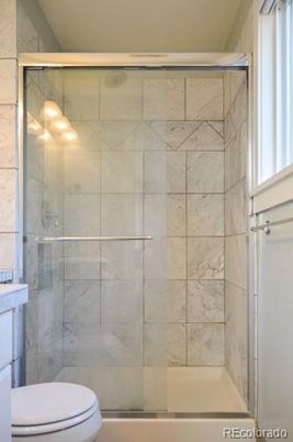 Bathroom, Glass Shower, Interior, Marble Walls