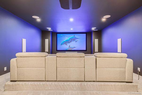 Interior, Projection Screen, Recessed Lighting, Theatre Room