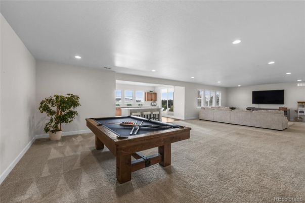 Billiard Table, Game Room, Interior, Living room, Recessed Lighting