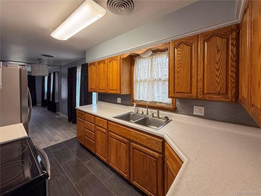 Interior, Kitchen, Wood Texture Flooring
