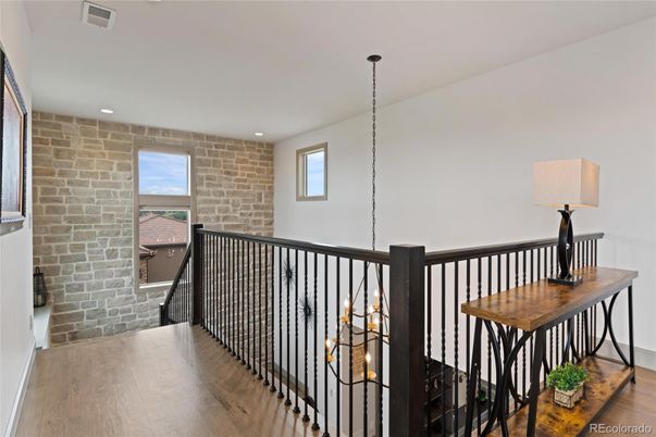 Interior, Recessed Lighting, Stone Walls, Wood Texture Flooring