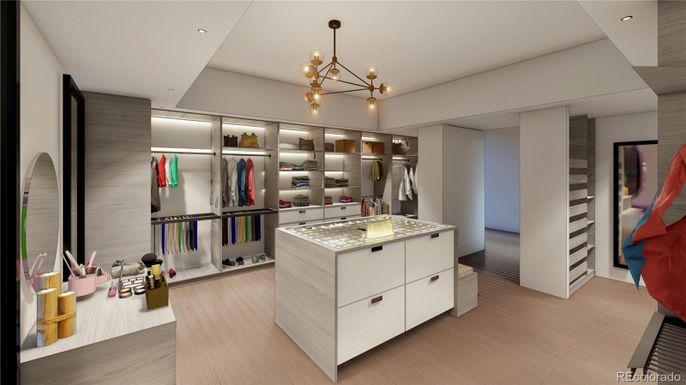 Interior, Pendant Lights, Recessed Lighting, Walk-in Closets, Wood Texture Flooring