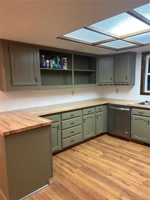 Interior, Kitchen, Wood Texture Flooring