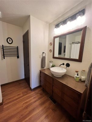 Bathroom, Dual Sink Vanities, Interior, Wood Texture Flooring