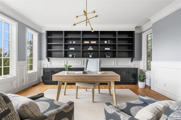 Home Office, Interior, Wood Texture Flooring