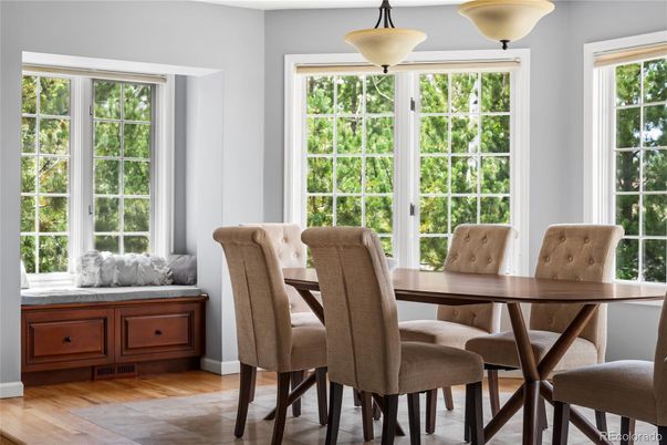 Dining room, Interior, Wood Texture Flooring