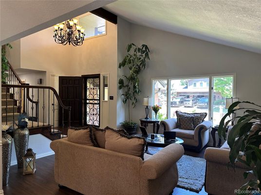 Chandelier, Interior, Living room, Wood Texture Flooring
