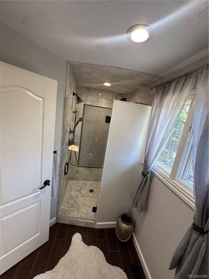 Bathroom, Interior, Recessed Lighting, Wood Texture Flooring