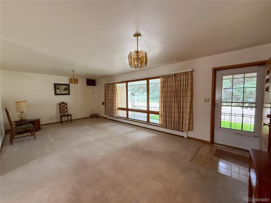 Chandelier, Empty room, Interior