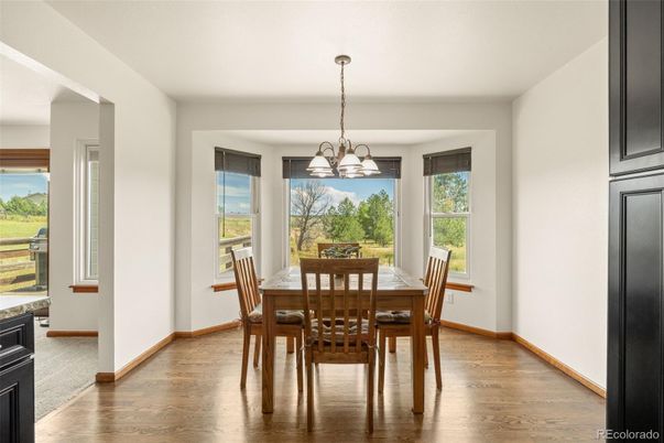 Chandelier, Dining room, Interior, Pendant Lights, Wood Texture Flooring