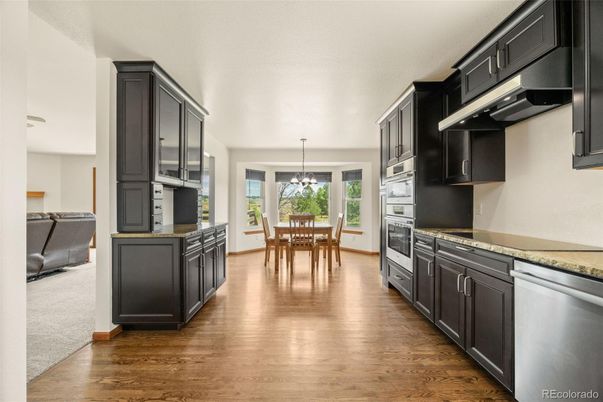 Chandelier, Dining room, Interior, Kitchen, Pendant Lights, Wood Texture Flooring