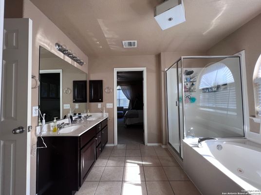 Bathroom, Dual Sink Vanities, Glass Shower, Interior