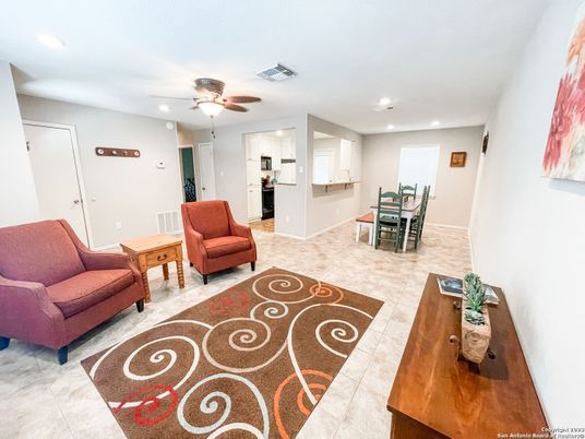 Dining room, Interior, Kitchen, Living room, Recessed Lighting