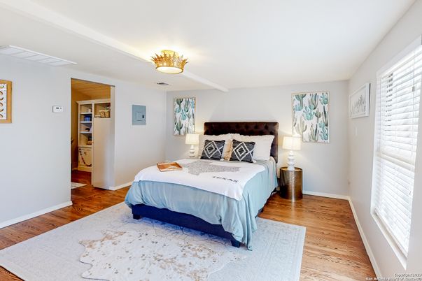 Bedroom, Interior, Wood Texture Flooring