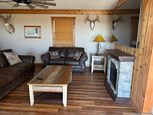 Fireplace, Interior, Living room, Wood Texture Flooring, Wooden Walls