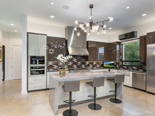 Interior, Kitchen, Pendant Lights, Recessed Lighting, Stainless Steel Appliances