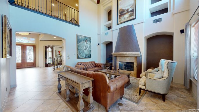 Fireplace, Interior, Living room, Recessed Lighting