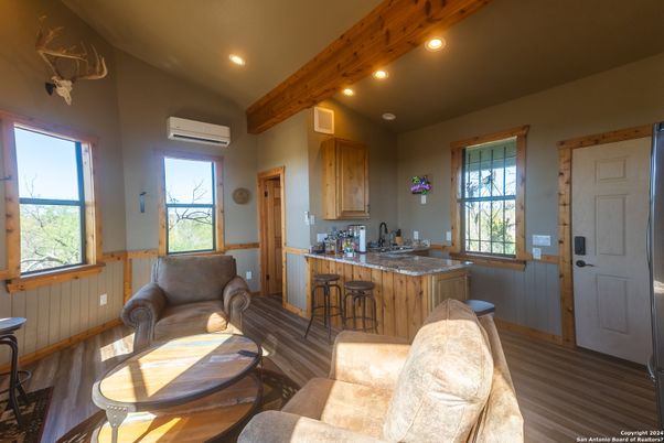 Interior, Recessed Lighting, Wooden Beams, Wood Texture Flooring