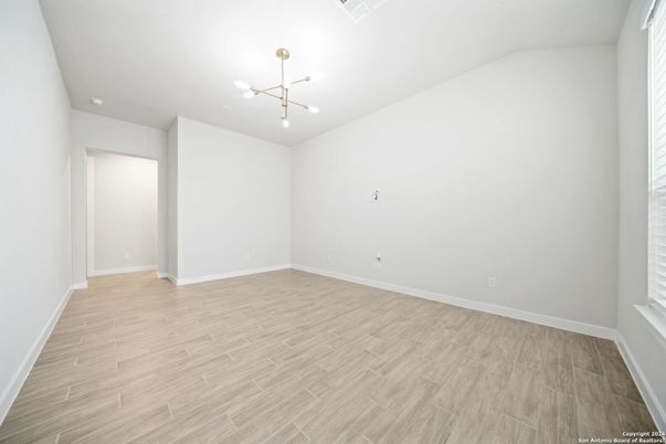 Empty room, Interior, Pendant Lights, Wood Texture Flooring