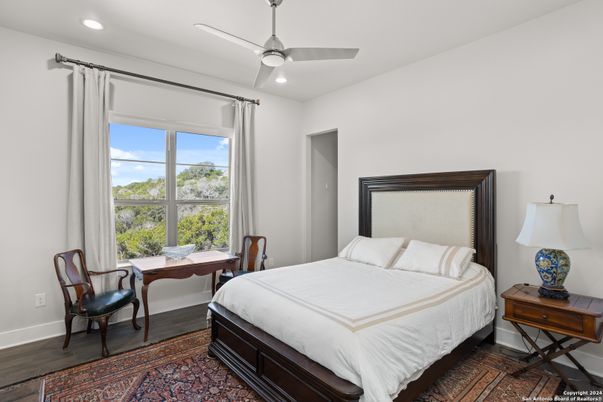 Bedroom, Home Office, Interior, Recessed Lighting, Wood Texture Flooring