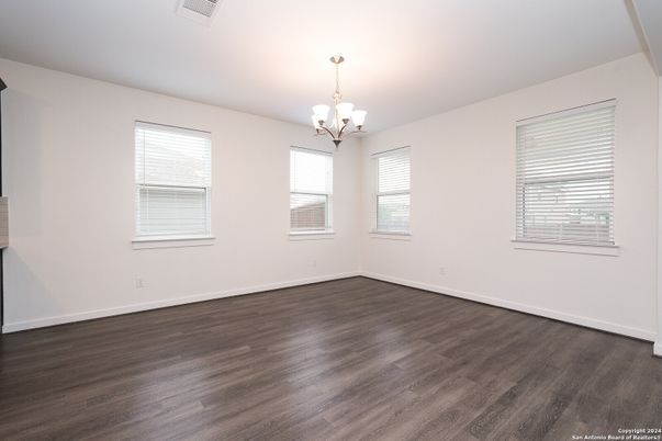 Chandelier, Empty room, Interior, Wood Texture Flooring