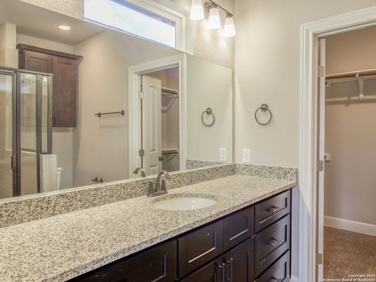 Bathroom, Dual Sink Vanities, Glass Shower, Interior, Recessed Lighting, Walk-in Closets
