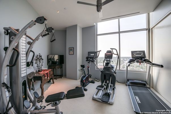 Fitness Equipment, Interior, Recessed Lighting