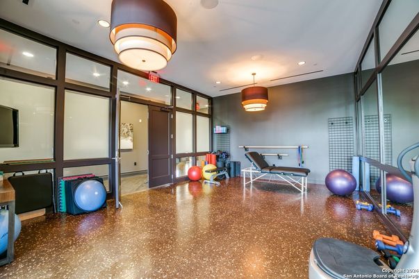 Fitness Equipment, Interior, Recessed Lighting