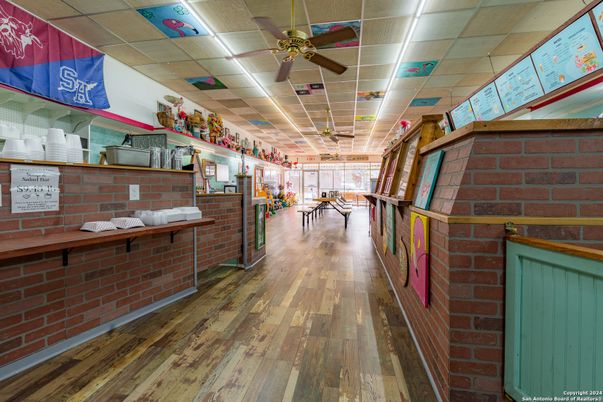 Interior, Stone Walls, Wood Texture Flooring