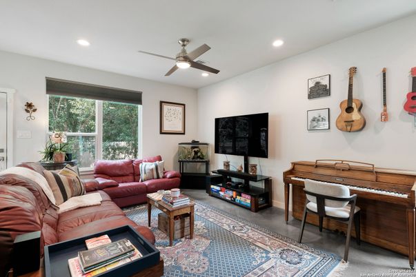 Interior, Living room, Piano, Recessed Lighting