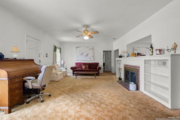 Fireplace, Home Office, Interior
