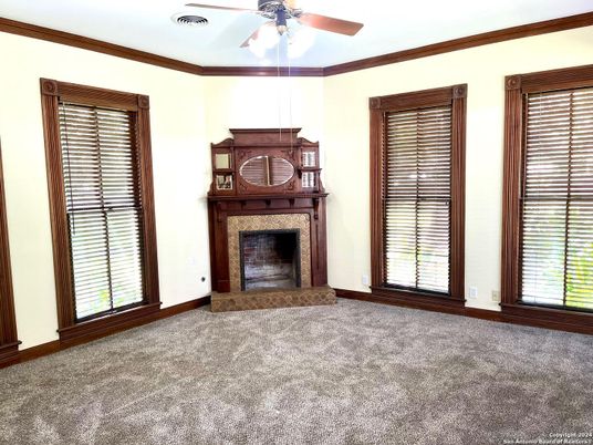 Empty room, Fireplace, Interior
