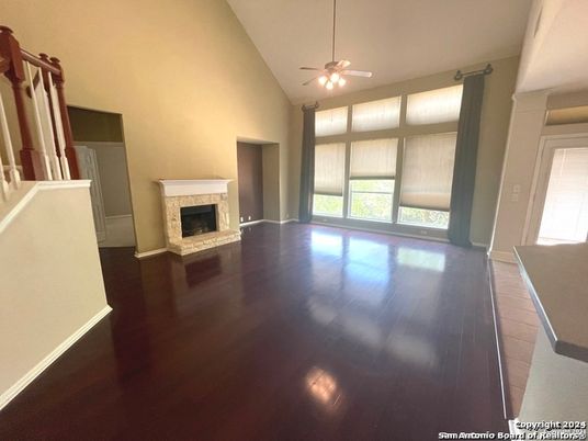 Empty room, Fireplace, Interior, Wood Texture Flooring