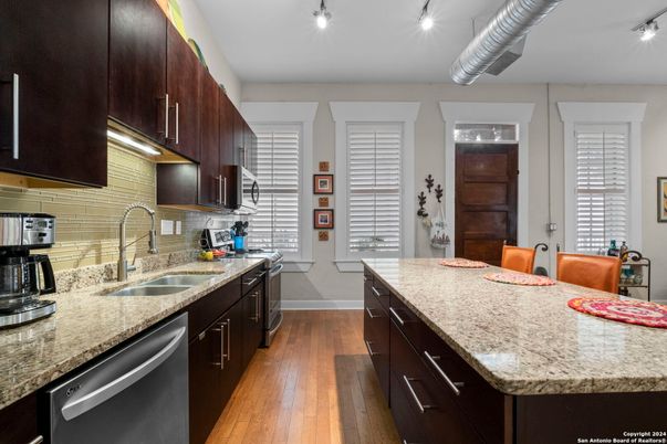 Interior, Kitchen, Wood Texture Flooring