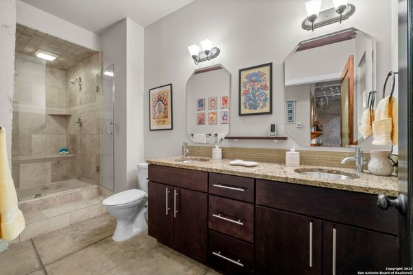Bathroom, Dual Sink Vanities, Glass Shower, Interior