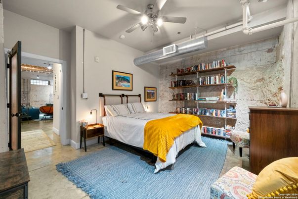 Bedroom, Interior, Stone Walls