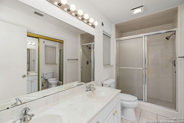 Bathroom, Dual Sink Vanities, Glass Shower, Interior