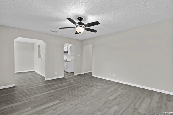 Empty room, Interior, Kitchen, Wood Texture Flooring