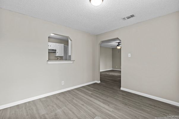Empty room, Interior, Kitchen, Wood Texture Flooring