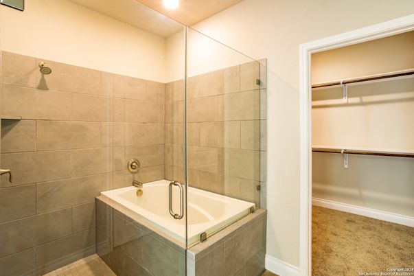 Bathroom, Glass Shower, Interior, Recessed Lighting, Walk-in Closets