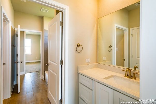 Bathroom, Interior, Wood Texture Flooring