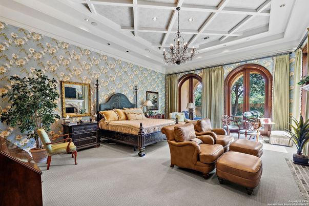 Bedroom, Chandelier, Interior, Recessed Lighting