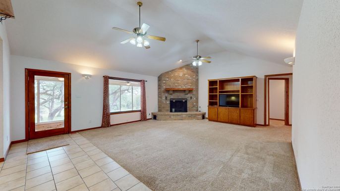 Empty room, Fireplace, Interior, Stone Walls