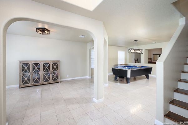 Billiard Table, Game Room, Interior, Pendant Lights