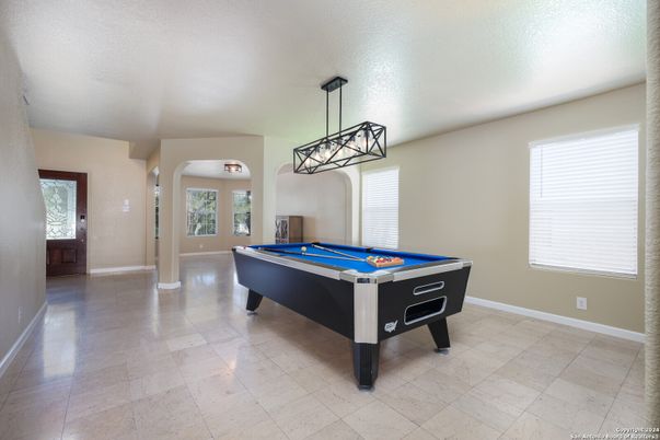 Billiard Table, Game Room, Interior, Pendant Lights