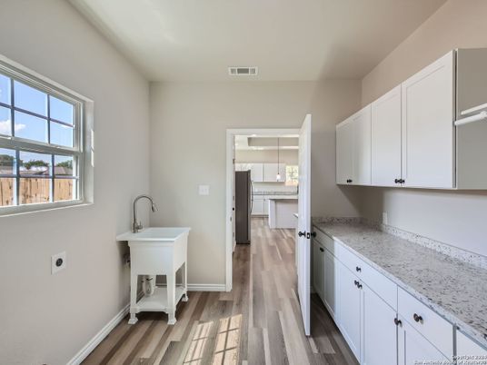 Interior, Kitchen, Wood Texture Flooring