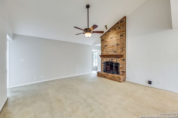 Empty room, Fireplace, Interior, Stone Walls